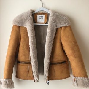 Dylan by true grit fur lined aviator jacket